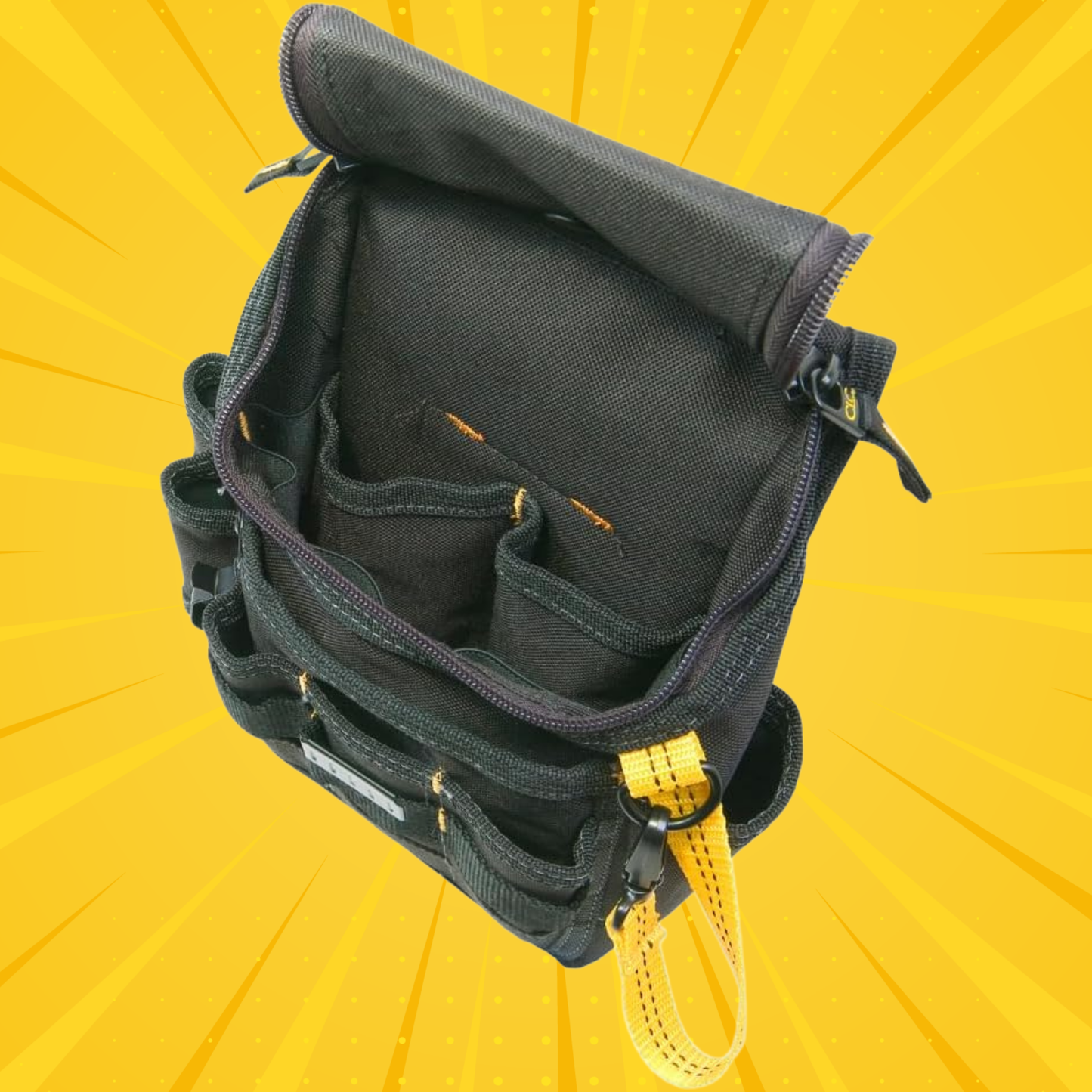 Custom Leathercraft Large 11-Pocket Utility Pouch - Grip Support Store