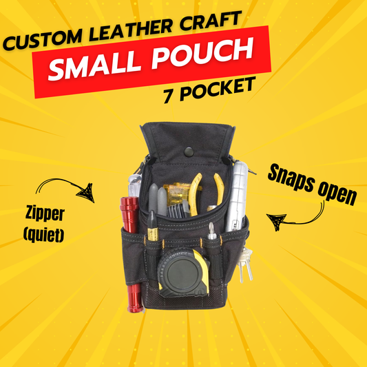Custom Leathercraft Small 9-Pocket Utility Pouch - Grip Support Store