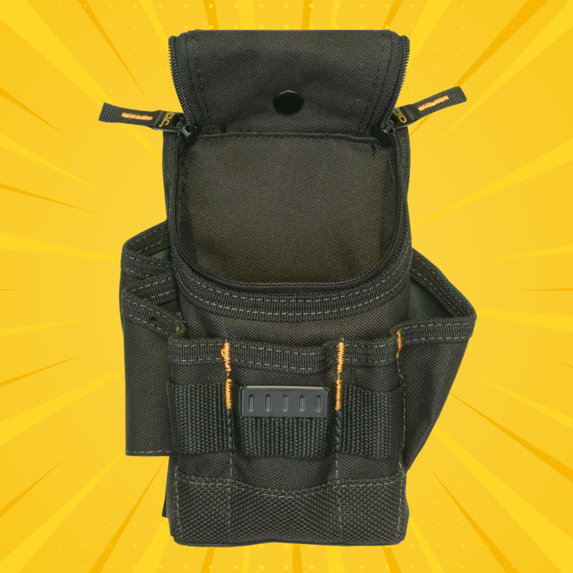 Custom Leathercraft Small 9-Pocket Utility Pouch - Grip Support Store