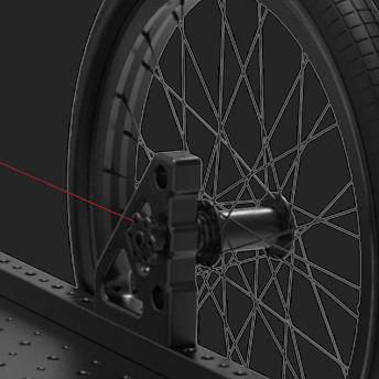 Wheel Mounting Bracket for Raptor Rickshaw