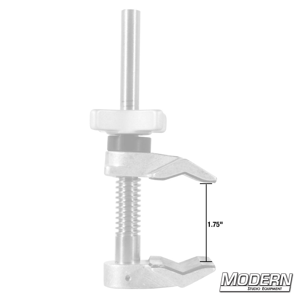 Mini Cardellini Clamp — professional grip hardware for film and TV production, designed for secure clamping and versatile mounting of lights, cameras, and accessories in tight spaces | Modern Studio Equipment. Measurement