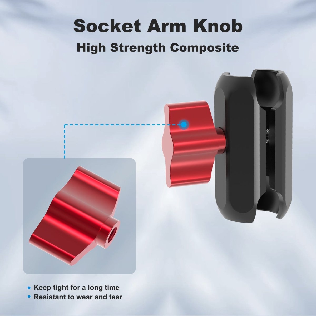 Mechrig Double Socket Arm 25 mm/1 Inch Ball Head Clamp - Grip Support Store