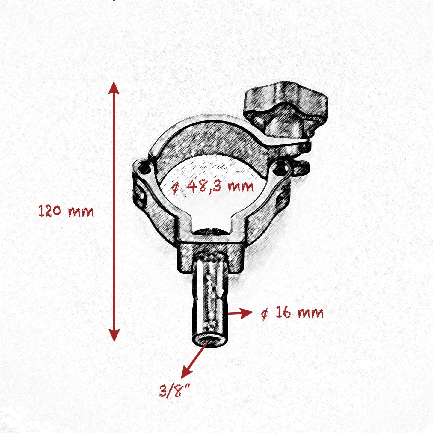 48.3mm (1" 1/2) - 16mm SCAFFOLD CLAMP SET - Grip Support Store