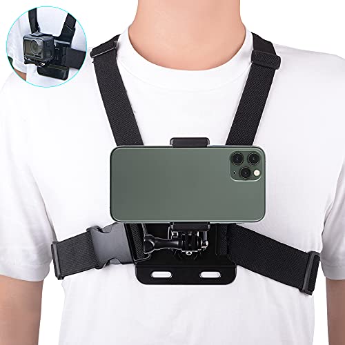 Mobile Phone Chest Mount Strap Holder ,Anti-Slide Strap Mount for Phone 360 Degree Rotary for Video Recording Camera Harness - Grip Support Store