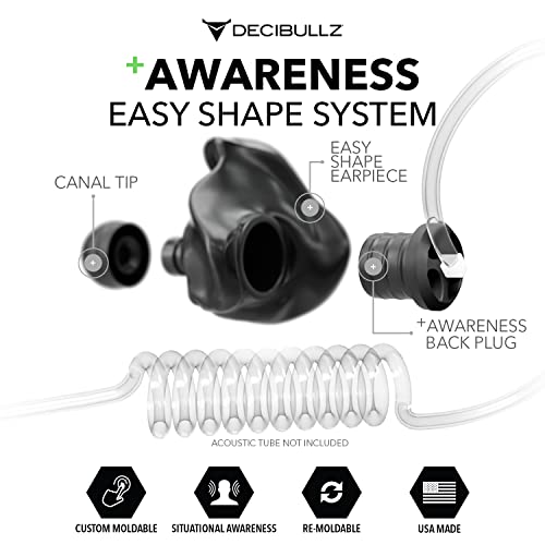Custom Molded Thermo-Fit Earpieces Designed for Clear Acoustic Tube Radios (Awareness) - Grip Support Store