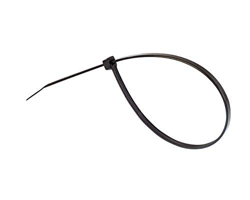 12" Black Zip Ties, 100 Pack, 50lb Strength - Grip Support Store