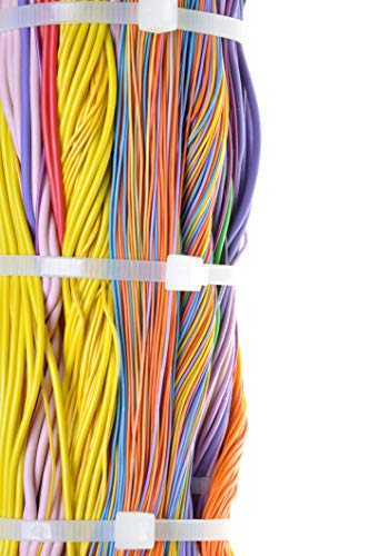 12" White Zip Ties, 100 Pack, 50lb Strength - Grip Support Store