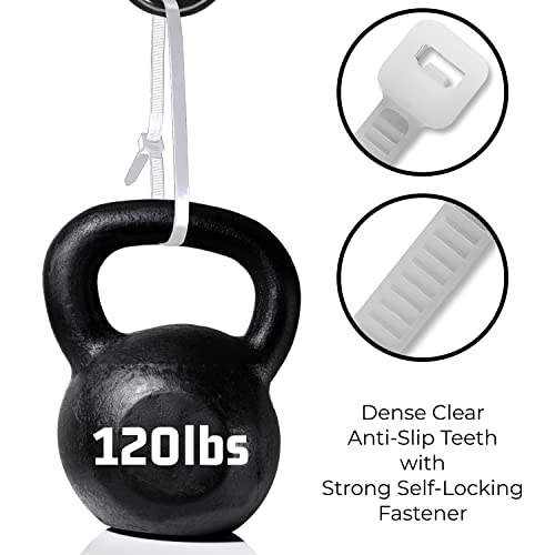 15" White Zip Ties (100 Pack)- Heavy Duty - Grip Support Store