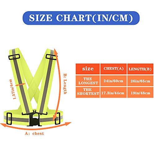 Reflective Safety Vest with Hi Vis Bands (Orange, S-XL) - Grip Support Store