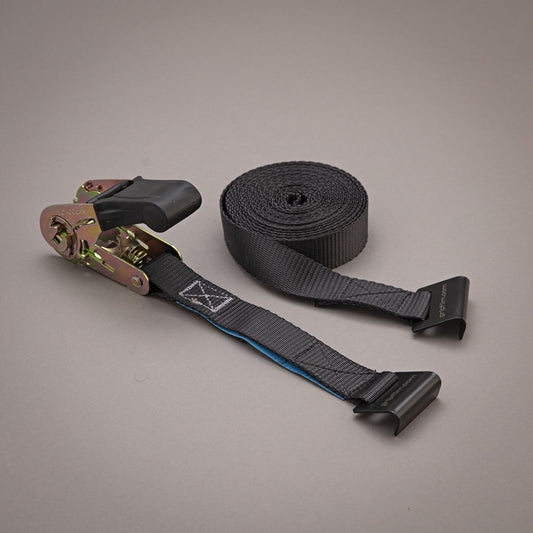 25mm (1”) BLACK CAR MOUNT RATCHET STRAP - Grip Support Store