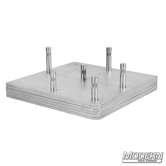 12" x 12" Stacking Plates (Set of 6) with 5/8" Baby Pins - Grip Support Store