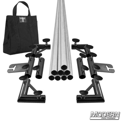 8' x 8' Breakdown Frame for Speed-Rail® with black bag and T-handles— heavy-duty aluminum grip frame for film & TV production, lighting, and rigging equipment | Modern Studio Equipment