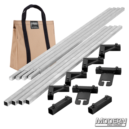 12' x 12' Breakdown Frame with Tan transport bag – professional grip frame system for on-set lighting | Modern Studio Equipment