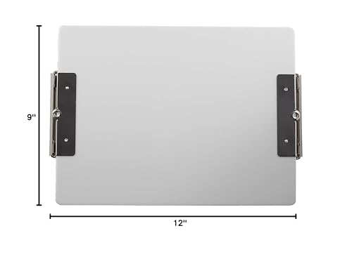 Double Clip Clipboard (9"x12" Letter, White) - Grip Support Store