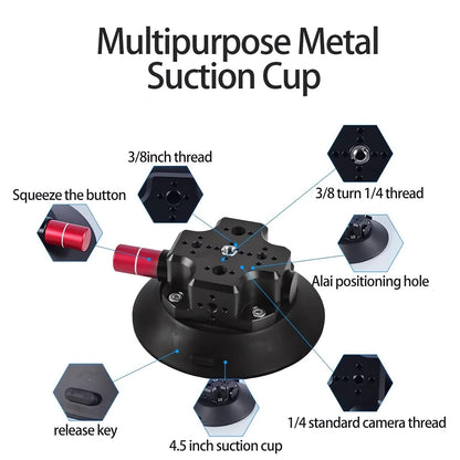 4.5" Camera Suction Cup Mount with Cheese Block