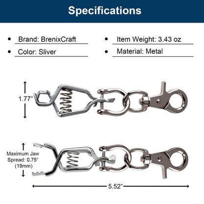 2 - Heavy Duty Metal Work Glove Holder with Swivel Snap Hook