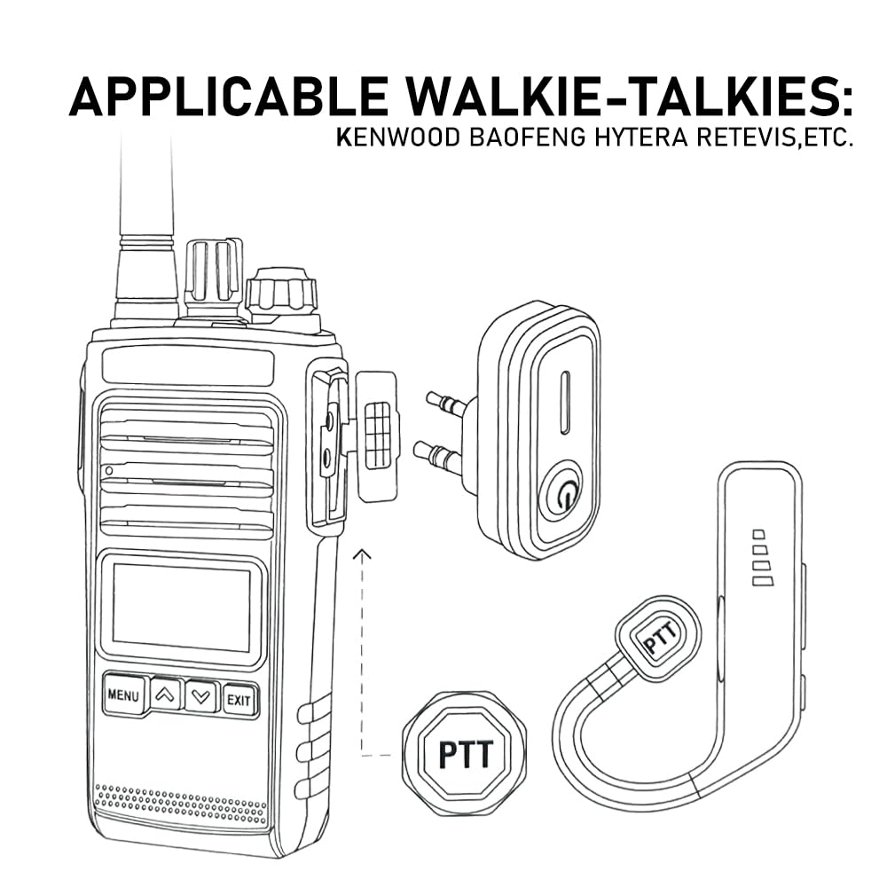 Walkie Talkie Bluetooth Headset