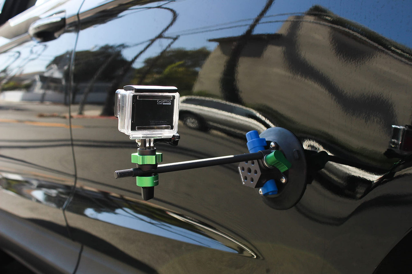 Suction Cup, Unique Cheese Block, 3/8" Rod Clamps on Any Side, 9.VB5105, Duty Power-Grip Industrial Suction Plate for car Mount
