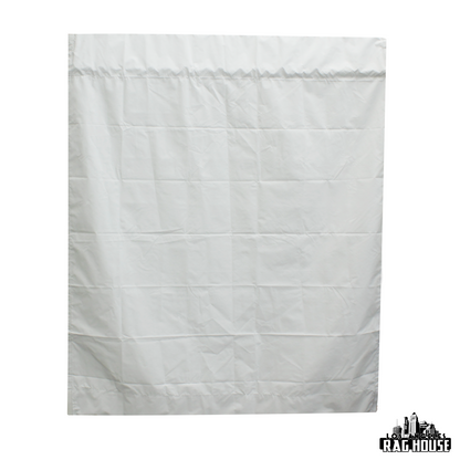 Halo Frost White Wag Flag Cover Roll-Out by LA Rag House - wag flag cover on frame