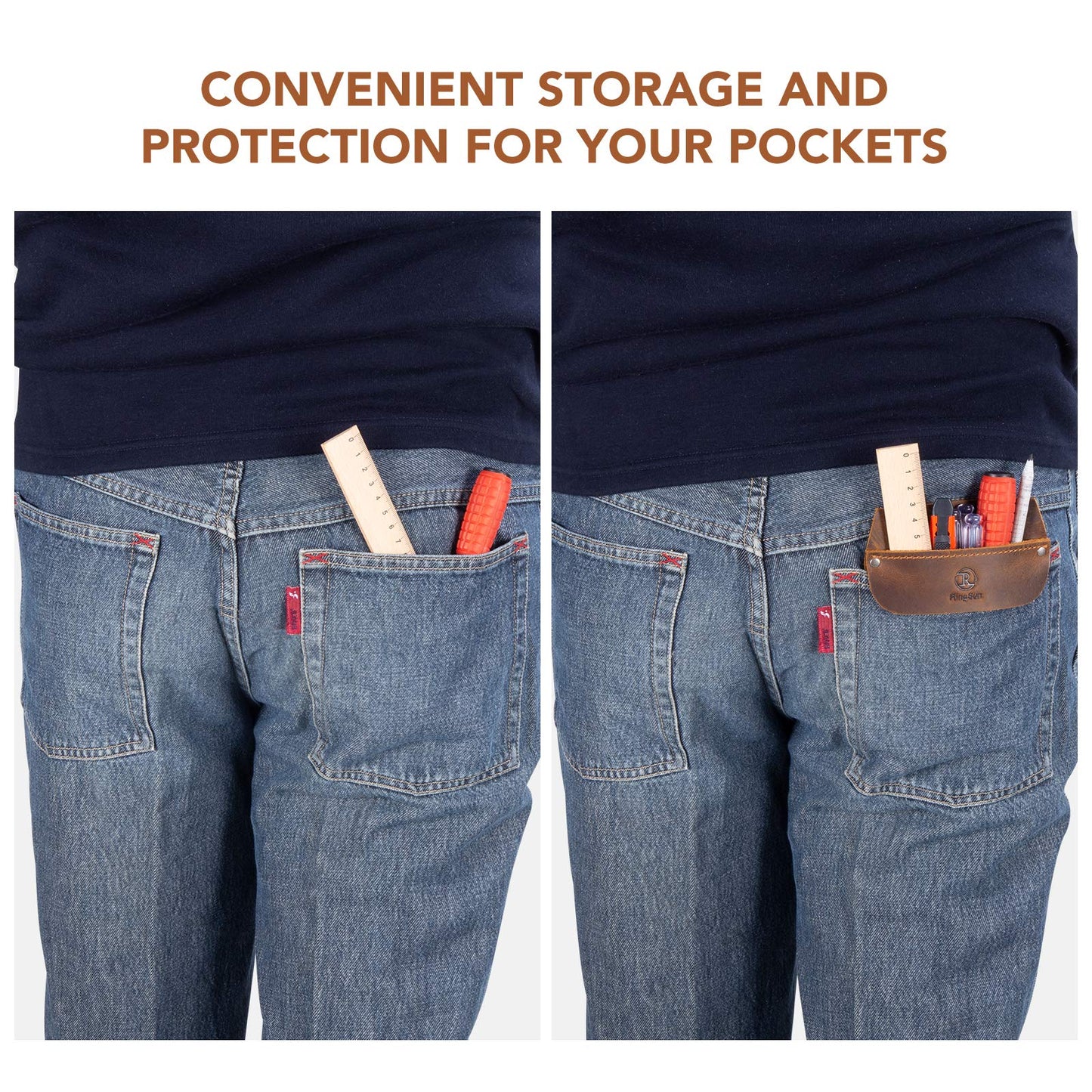 Genuine Leather Pocket Tool Pouch