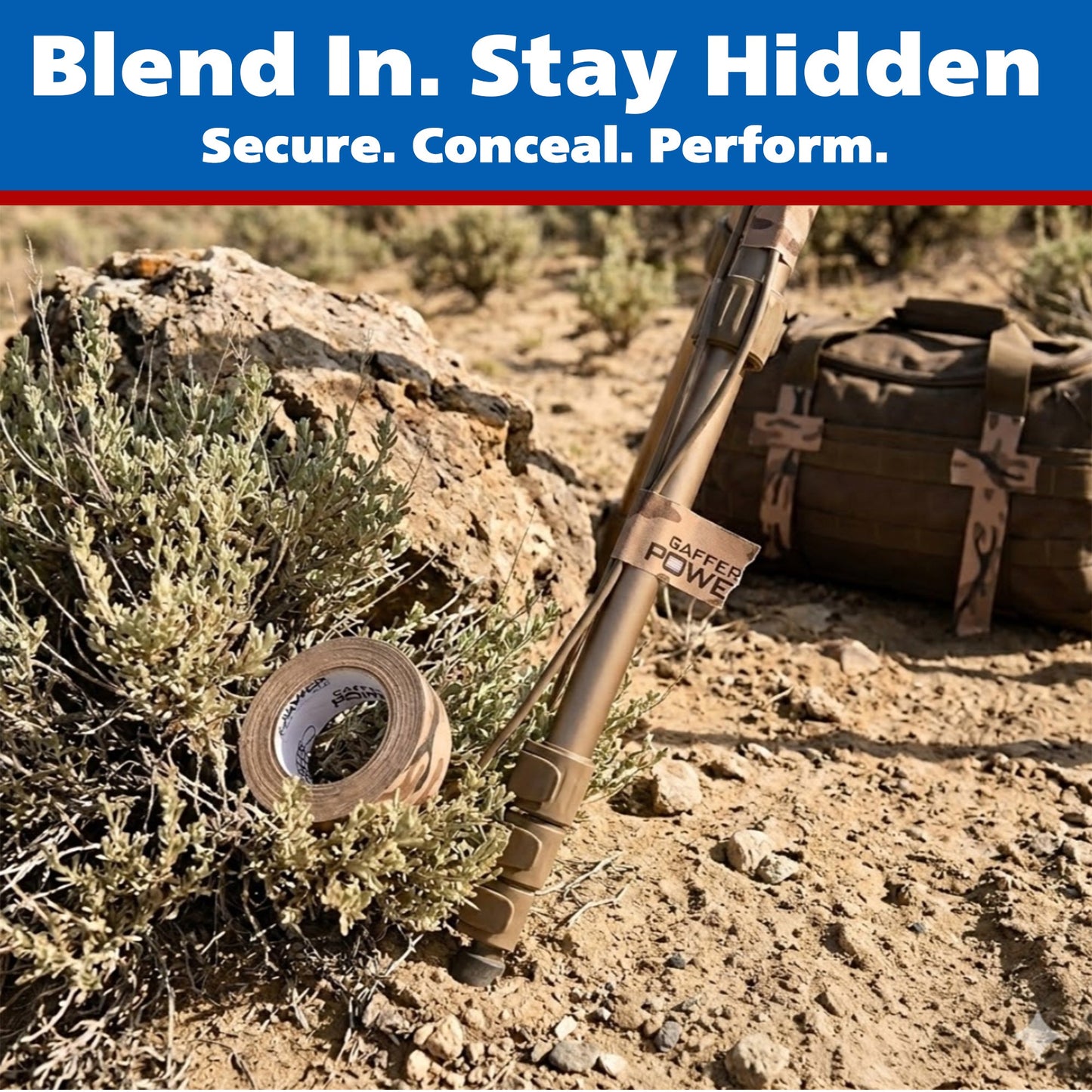 Gaffer Tape - Desert Tan Camo 2" x 25yd