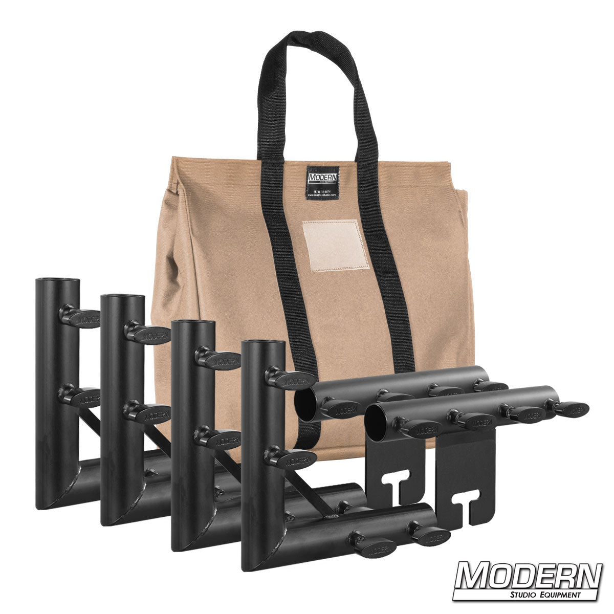 1-1/4-Inch Frame Kit with T-Handles– Heavy-Duty Speed-Rail® Grip Frame for Film Lighting and Rigging | Modern Studio Equipment. TAN