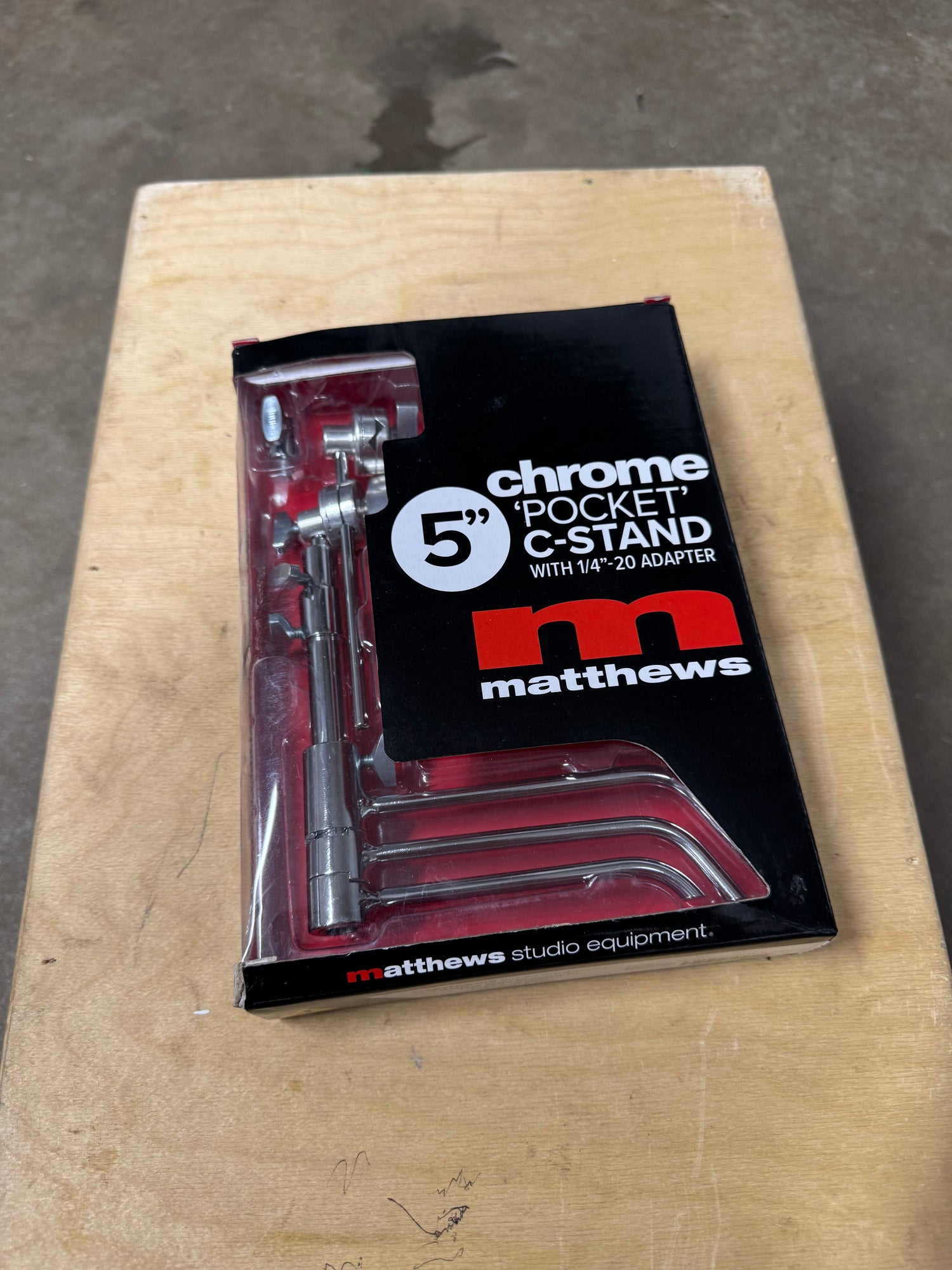 5" Pocket C-Stand - Chrome - On Clearance - Grip Support Store