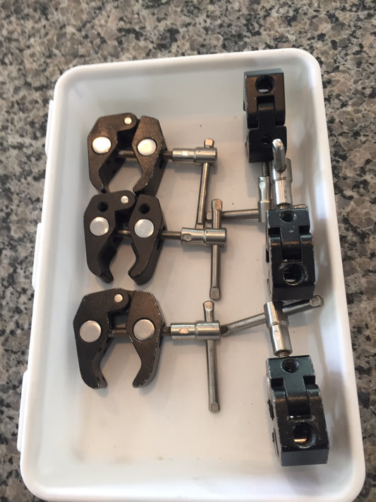 Clamps with 1/4-20 and 3/8-16 Female Threads on Each One - On Clearance - Grip Support Store