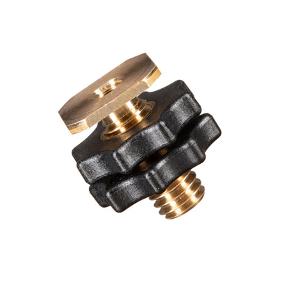 Rycote Brass Shoe Adaptor with Male Thread -  1/4" or 3/8” - Grip Support Store