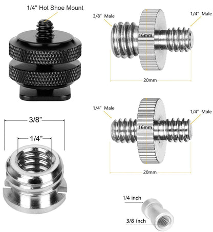 22 Pcs Camera Screw Adapters - 1/4 and 3/8 - Grip Support Store