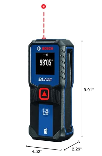 BOSCH 100 Ft Blaze Laser Distance Measure, Includes 2 AA Batteries - Grip Support Store