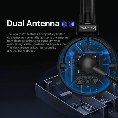 CAME-TV WAERO Pro Full Duplex Dual Antenna 1.9G Lightweight Wireless Intercom Headset - 8 Pack