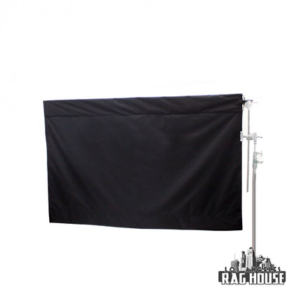 Halo Frost White Wag Flag Cover Roll-Out by LA Rag House - cover rolled out on wag flag frame