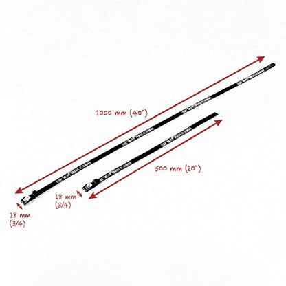 18mm 500mm & 1000mm LENGTH STRAP SET - Grip Support Store