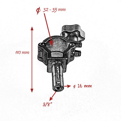 32/35mm - 16mm SCAFFOLD CLAMP SET - Grip Support Store