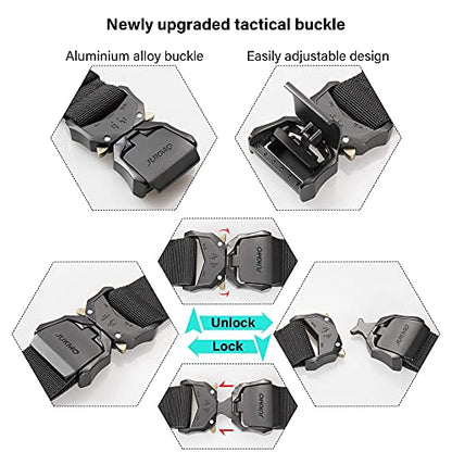 Tactical Rigger Belt,  1.5" Nylon Web Work Belt with Heavy Duty Quick Release Buckle - Grip Support Store