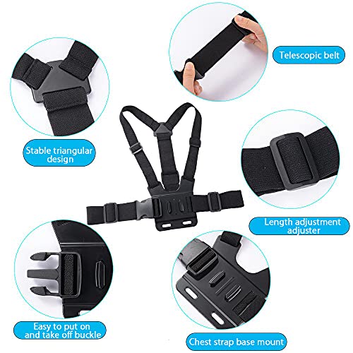 Mobile Phone Chest Mount Strap Holder ，Anti-Slide Strap Mount for Phone 360 Degree Rotary for Video Recording Camera Harness - Grip Support Store