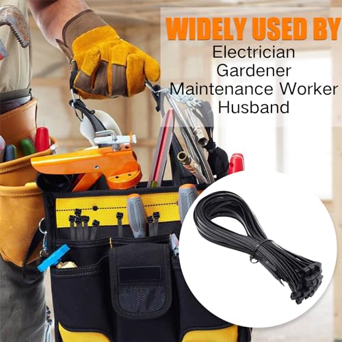 Heavy Duty 18 Inch / Black Zip Ties - 50 Pack - Grip Support Store