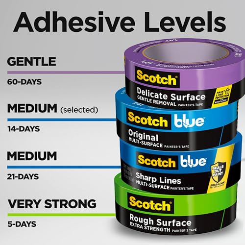 Original Blue Painter's Tape, 2" x 60 Yd, 1 Roll - Grip Support Store
