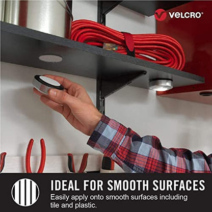VELCRO 2" x 15' Heavy Duty Tape with Adhesive | Holds 10 lbs, Black - Grip Support Store