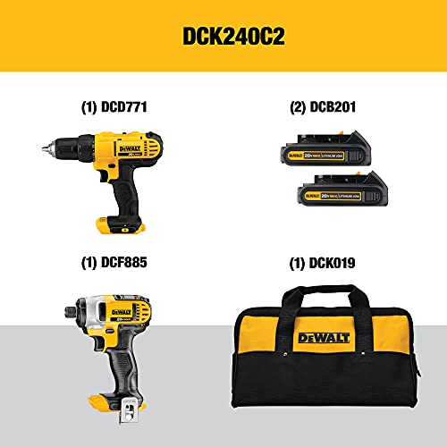 DEWALT 20V Max Cordless Drill Combo Kit, 2-Tool - Grip Support Store