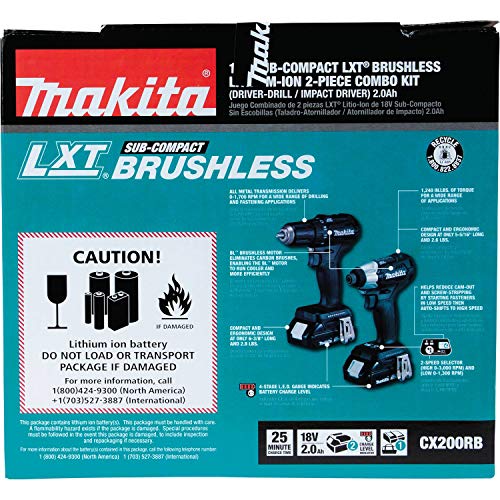 Makita 18V LXT Lithium-Ion Brushless Cordless 2-Pc. Combo Kit - Grip Support Store