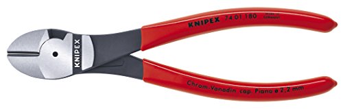 KNIPEX - High Leverage Diagonal Cutters, 7-1/4 inches (7401180) - Grip Support Store