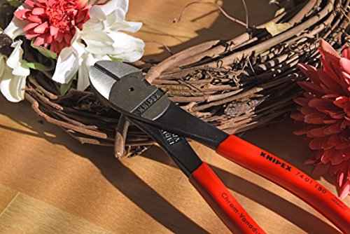 KNIPEX - High Leverage Diagonal Cutters, 7-1/4 inches (7401180) - Grip Support Store