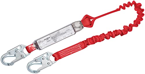 6' Elastic Shock Absorbing Lanyard with Snap Hooks At Each End - Grip Support Store