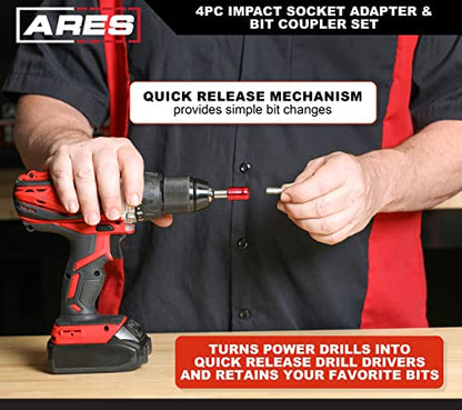 Impact Socket Adapter and Bit Coupler Set (4-Piece) - Grip Support Store