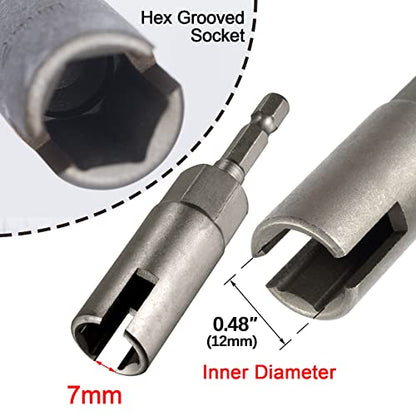 Wing Nut Drill Bit Socket Wrench - 1/4" Hex Shank - Grip Support Store