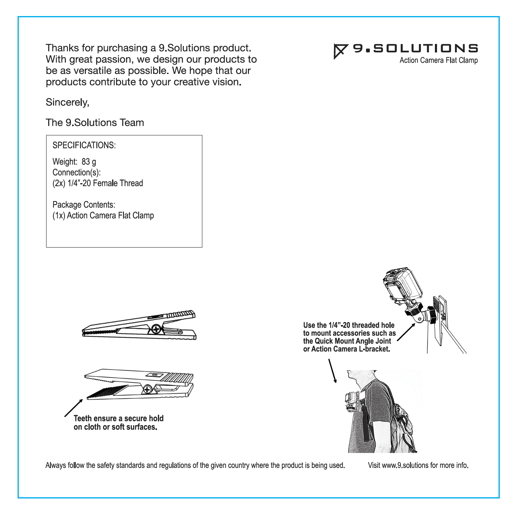 Action Camera Flat Clamp - Grip Support Store