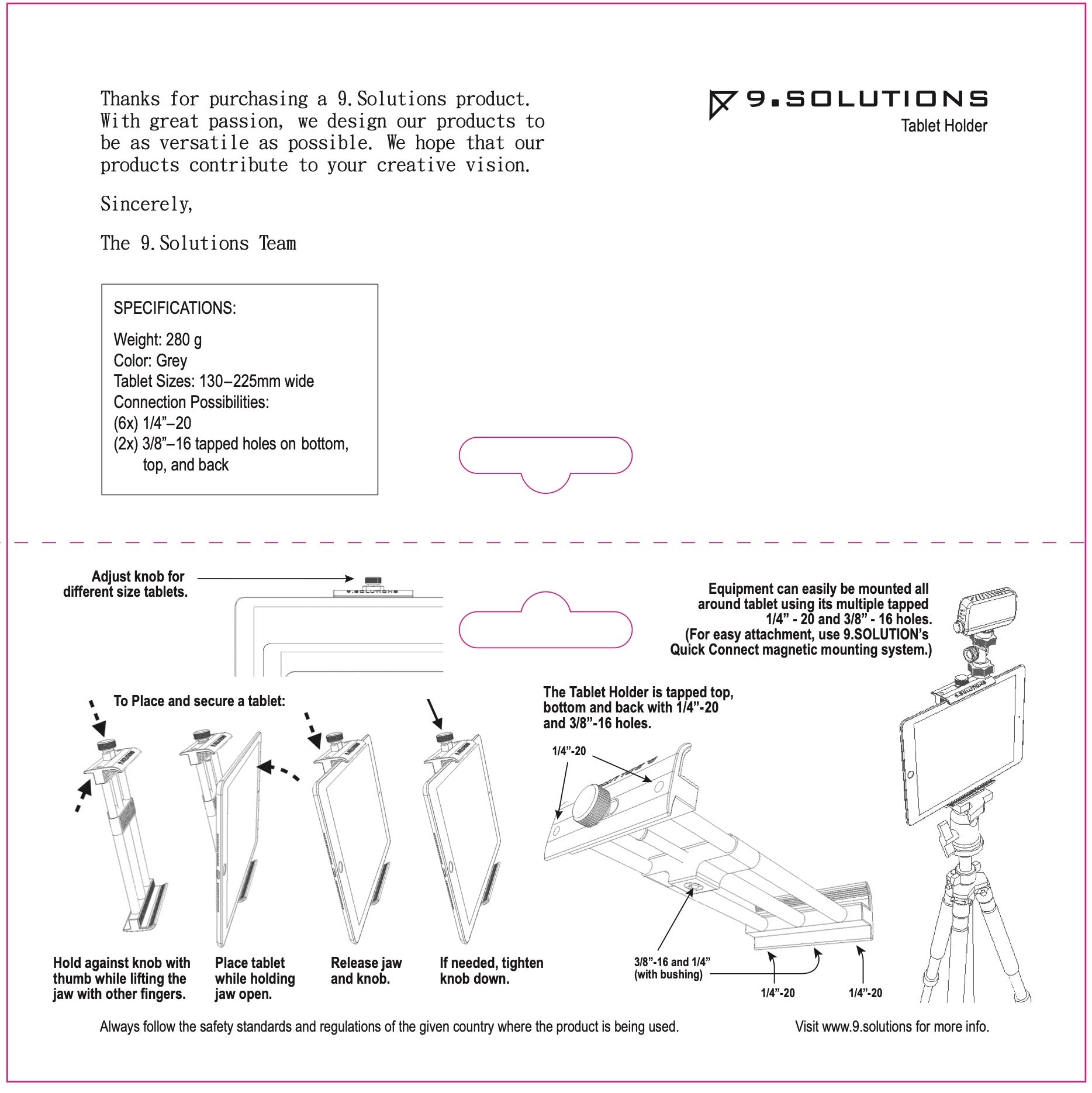 Tablet (I-Pad) Holder - Grip Support Store
