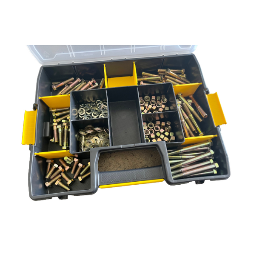 3/8-16" Nuts & Bolts Kit with Case - Grade 8 - Grip Support Store